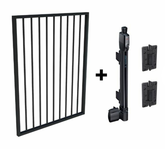 Pool Safe Gate Kit - Aluminium Pool Gate Package - with flanged 1300mm latch post to bolt down option.